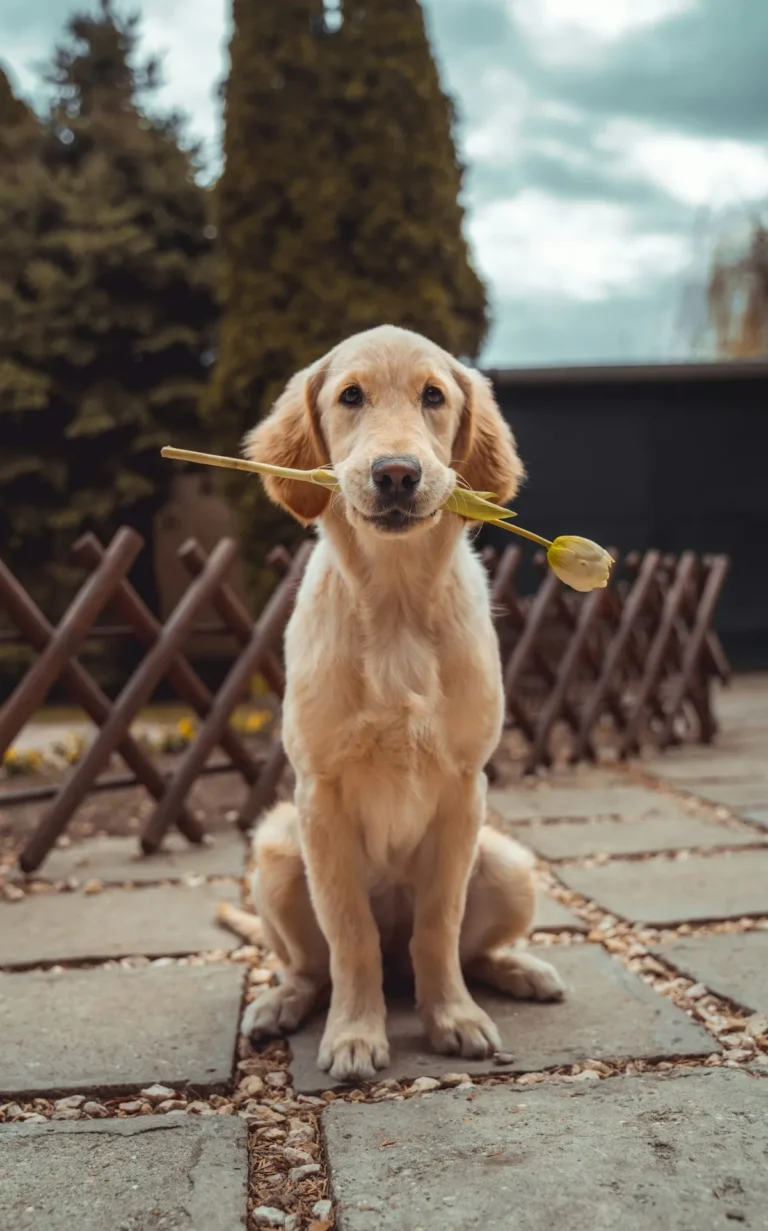 Smiling golden retriever — the breed behind TikTok stars like Tucker Budzyn